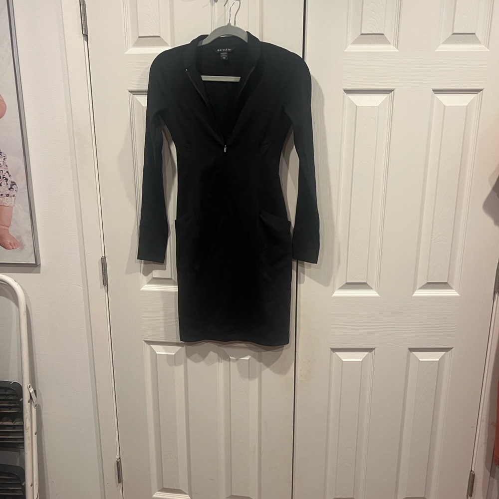 Athleta Black Long Sleeve Dress - Picture 1 of 12